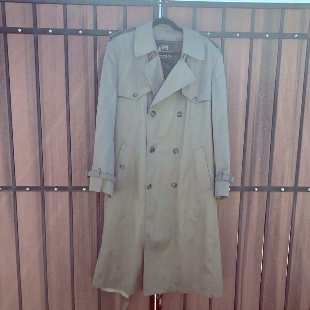 London Fog Towne Trenchcoat Raincoat EUC 42 Long